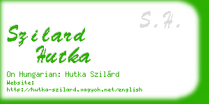 szilard hutka business card